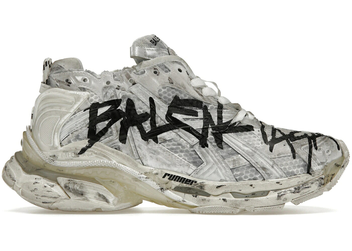 バレンシアガ 白色 ホワイト スニーカー メンズ BALENCIAGA RUNNER GRAFFITI WHITE /|スニケス