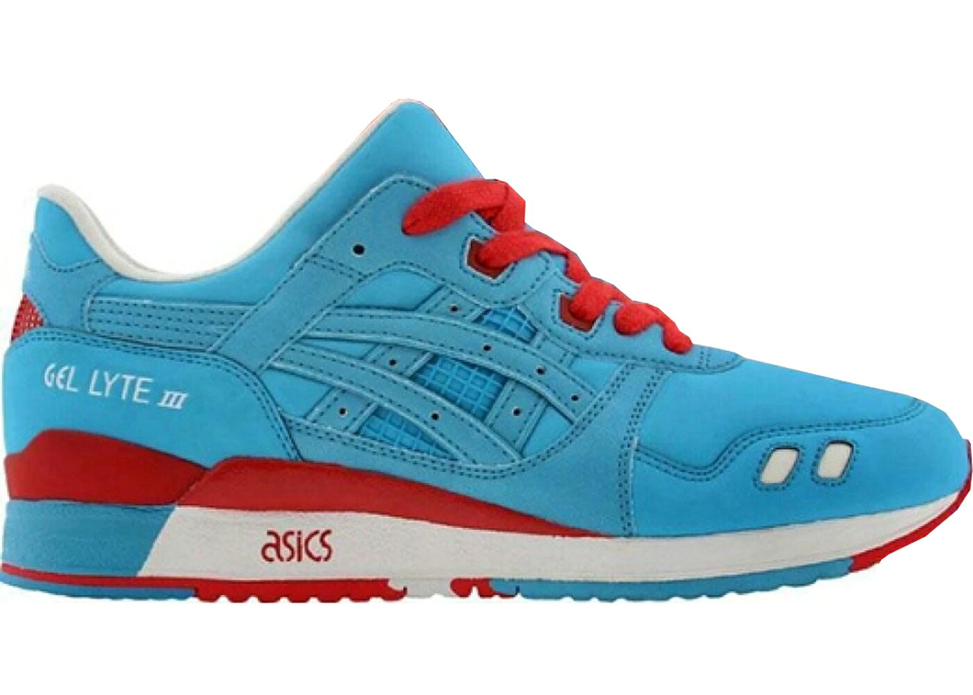 アシックス ゲルライト ベイト 青色 ブルー 赤 レッド スニーカー メンズ ASICS GEL-LYTE III BAIT BLUE RING / BLUE RED｜スニケス