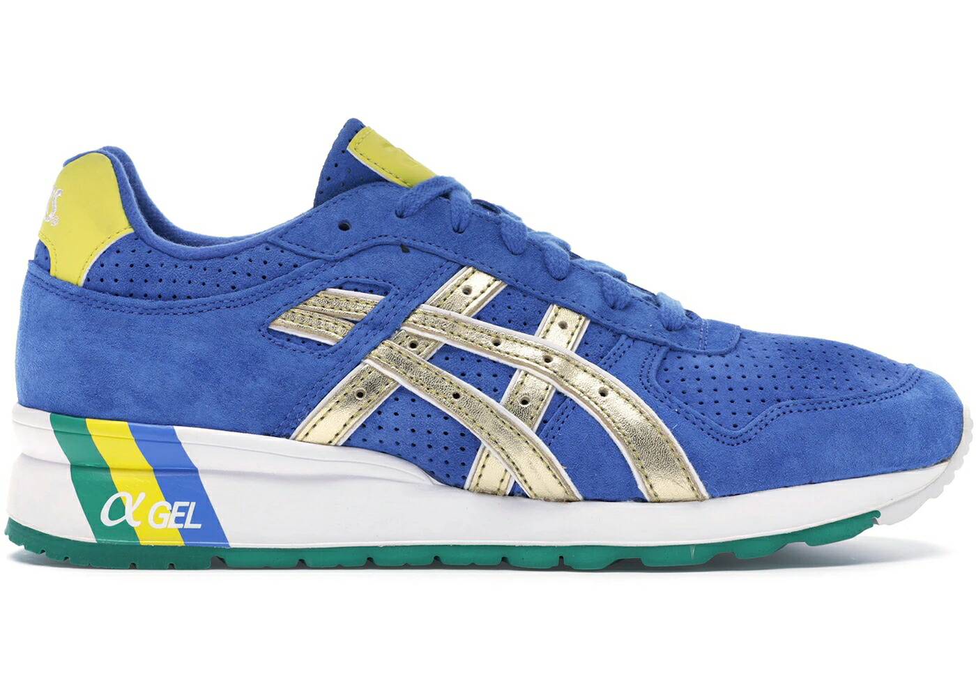 アシックス 青味 青み ゴールド スニーカー メンズ ASICS GT-II KFE BRAZIL / BLUE GOLD