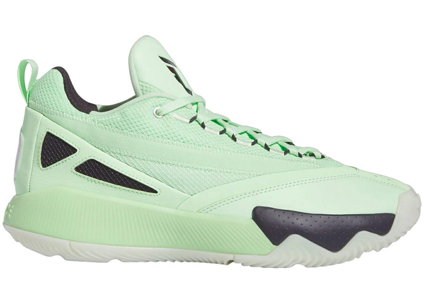 アディダス 緑 グリーン 黒色 ブラック 白色 ホワイト スニーカー メンズ ADIDAS DAME CERTIFIED 2 LOW SEMI GREEN SPARK AURORA BLACK CLOUD WHITE / SEMI GREEN SPARK AURORA BLACK