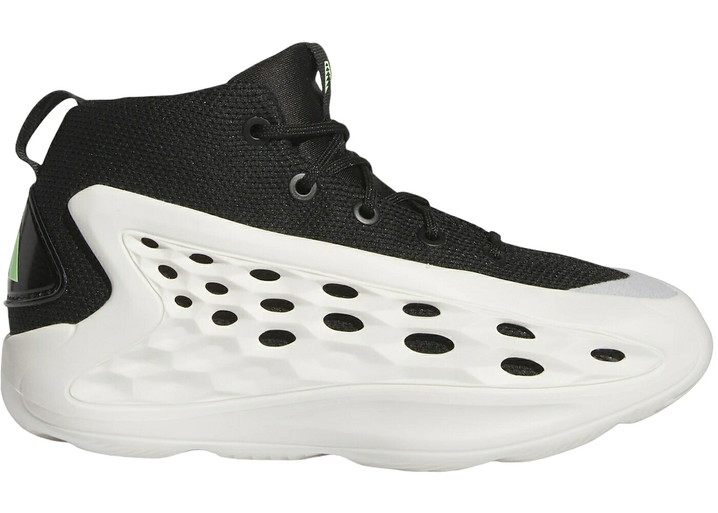 アディダス 白色 ホワイト コア 黒色 ブラック 緑 グリーン ジュニア キッズ ADIDAS AE 1 CLOUD WHITE CORE BLACK GREEN SPARK (PS) / CLOUD WHITE CORE BLACK GREEN ベビー マタニティ スニーカー｜スニケス