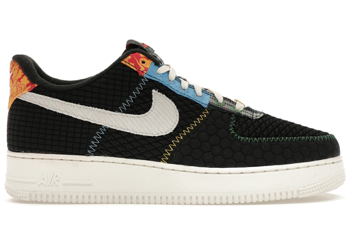 ナイキ 黒いこと 黒いこと 赤 赤いこと 白いこと 白いこと 空軍 \u002707 スニーカー メンズ NIKE AIR FORCE 1 LOW LV8 MULTI MATERIAL / BLACK SAIL UNIVERSITY RED WHITE