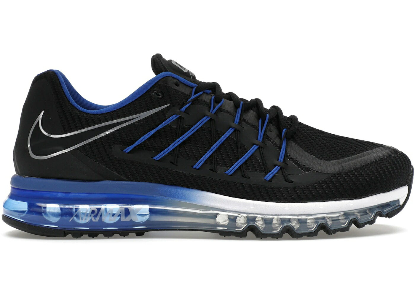 ナイキ マックス 黒色 ブラック ゲーム 白色 ホワイト エアマックス ゲームロイヤル 青 ブルー スニーカー メンズ NIKE AIR MAX 2015 BLACK GAME ROYAL / BLACK GAME ROYAL WHITE