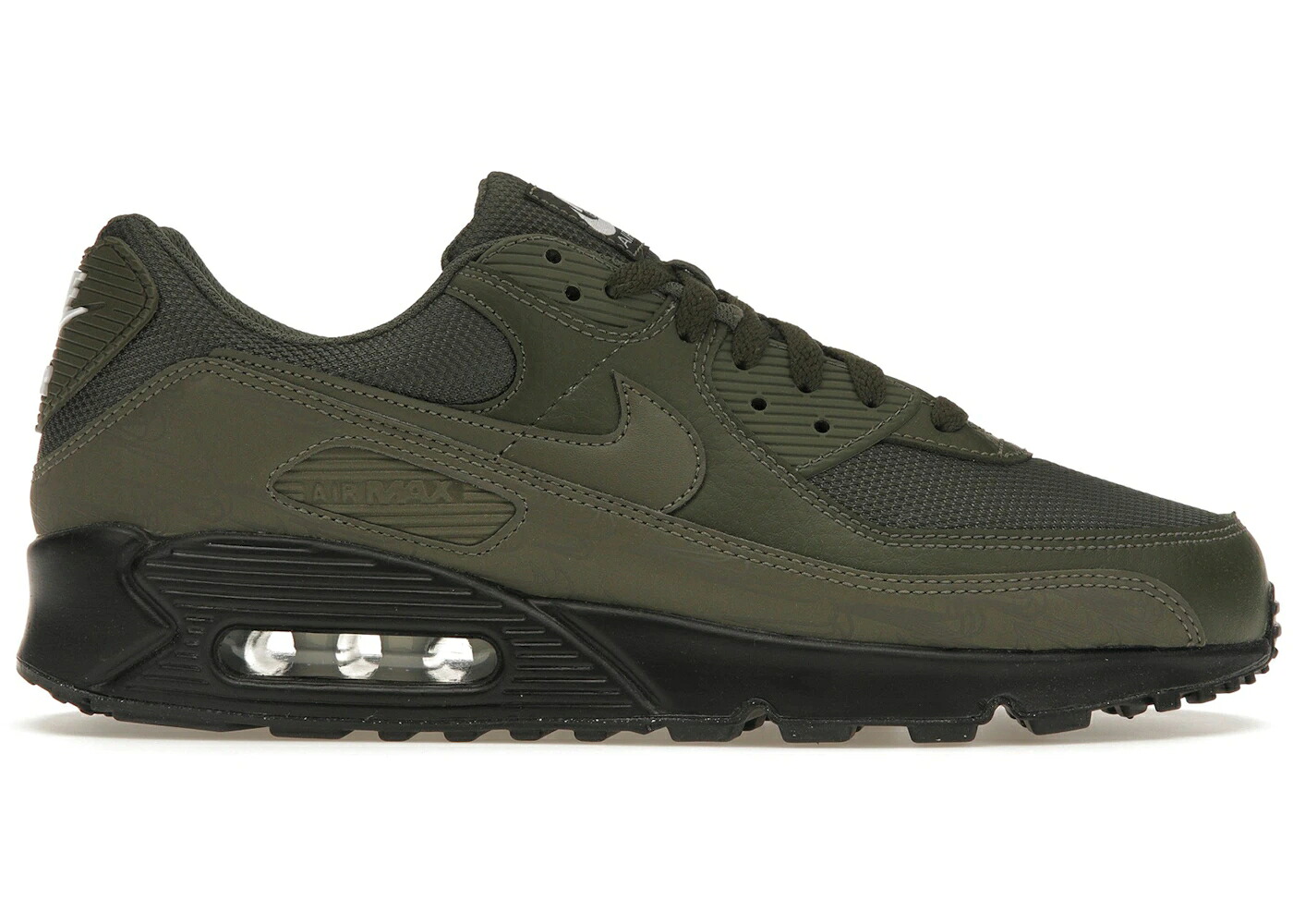 ナイキ マックス オリーブ 黒色 ブラック エアマックス スニーカー メンズ NIKE AIR MAX 90 OLIVE BLACK REFLECTIVE / OLIVE BLACK