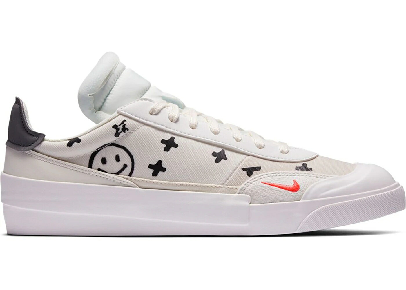 ナイキ 白色 ホワイト 黒色 ブラック スニーカー メンズ NIKE DROP TYPE LX SCRIBBLES / WHITE BLACK
