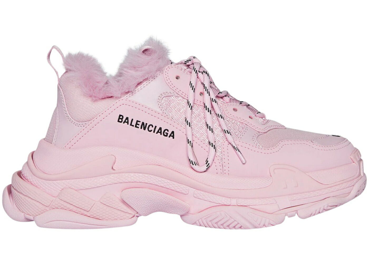 バレンシアガ ピンク WOMEN スニーカー レディース BALENCIAGA TRIPLE S FAKE FUR PINK (WOMEN) /