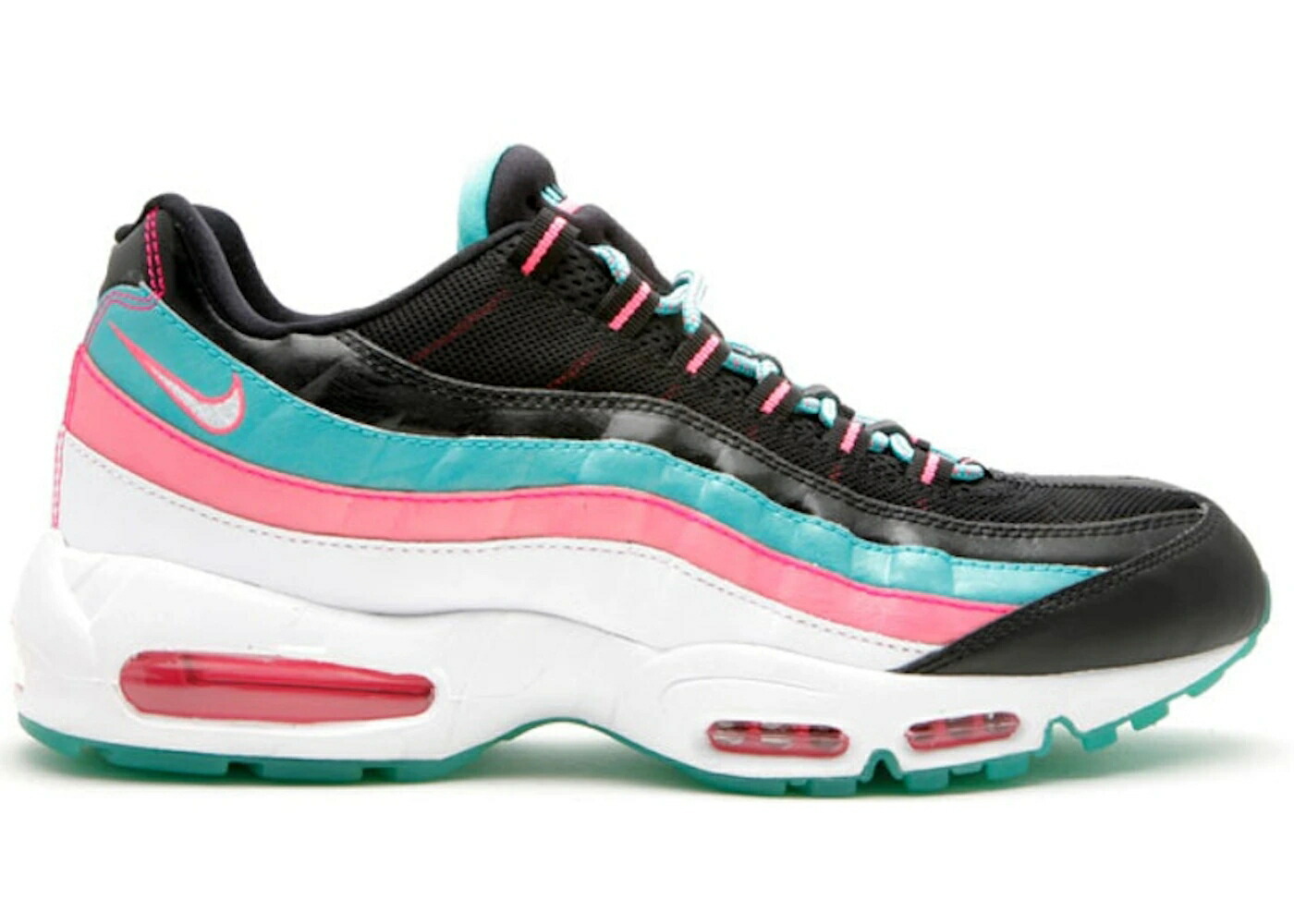 ナイキ マックス マイアミ 黒いこと 黒いこと 白いこと 白いこと エア湖マックス スニーカー メンズ NIKE AIR MAX 95 MIAMI VICE / BLACK WHITE LIGHT LAVA CLEAR 靴-メンズ靴