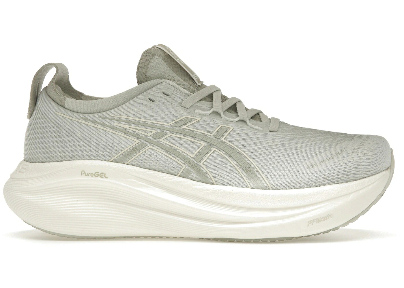 アシックス 灰色 グレー 白色 ホワイト WOMEN'S スニーカー レディース ASICS GEL-NIMBUS 27 LAKE GREY WHITE SAGE (WOMEN'S) / LAKE GREY WHITE SAGE