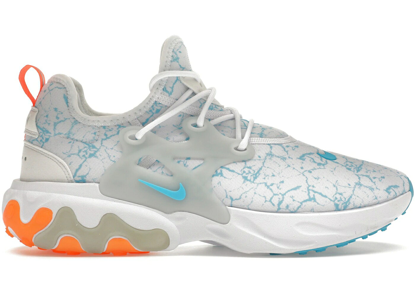 ナイキ リアクト プレスト 白色 ホワイト オーラ 橙 オレンジ 青色 ブルー リアクトプレスト スニーカー メンズ NIKE REACT PRESTO ACID WASH / WHITE AURA TOTAL ORANGE BLUE