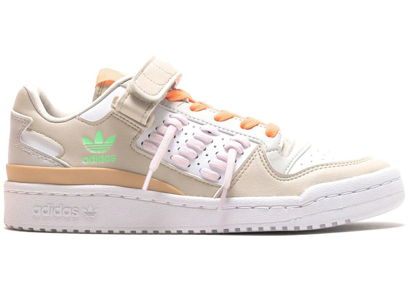 アディダス フォーラム 白色 ホワイト 橙 オレンジ ピンク 茶色 ブラウン 灰色 グレー WOMEN'S スニーカー レディース ADIDAS FORUM LACE LOW WHITE ORANGE PINK (WOMEN'S) / FOOTWEAR WHITE CLEAR BROWN GREY｜スニケス