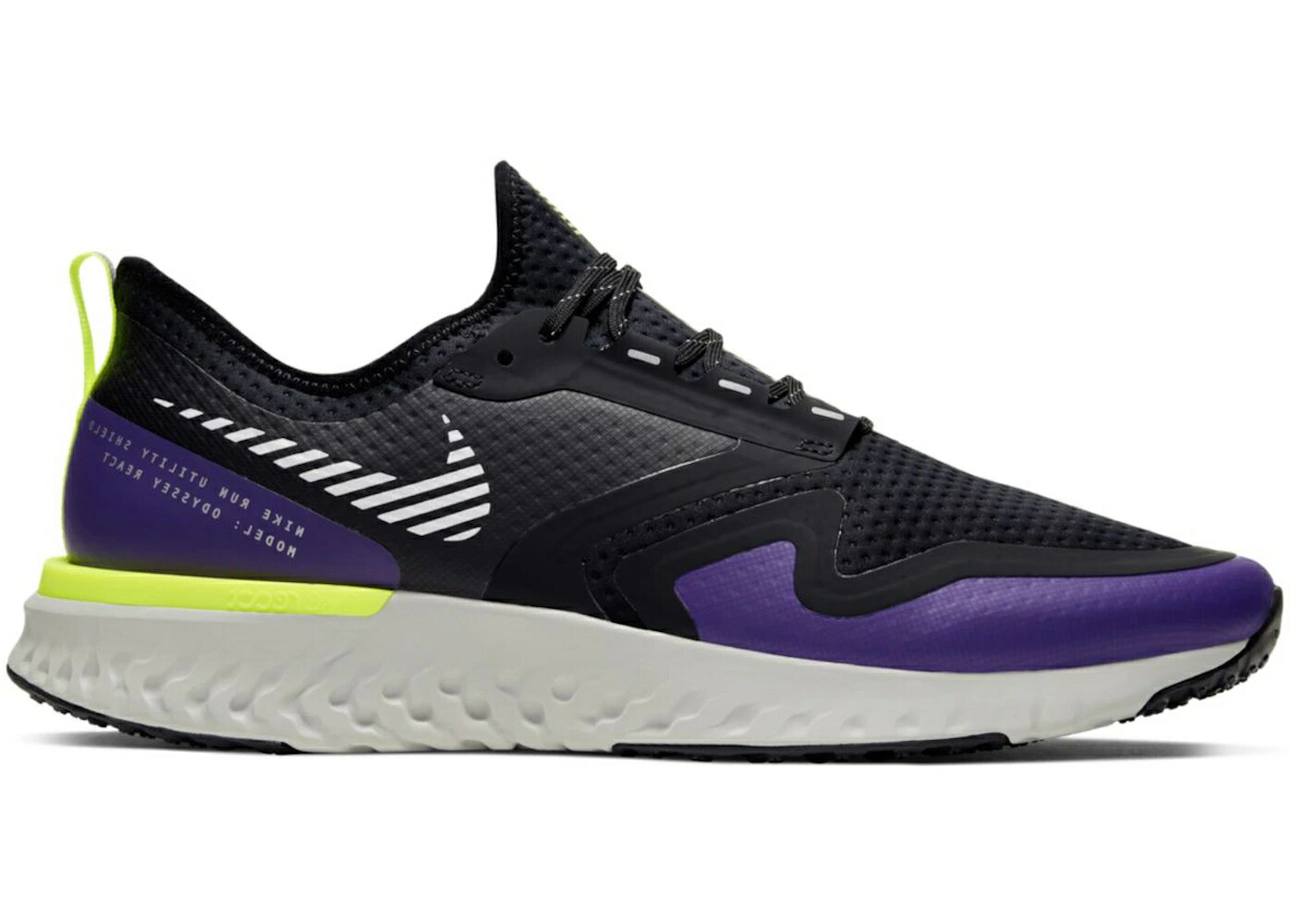 ナイキ リアクト 黒いこと 黒いこと 紫 パープル スニーカー メンズ NIKE ODYSSEY REACT SHIELD 2 BLACK VOLTAGE PURPLE / BLACK VOLTAGE PURPLE VOLT