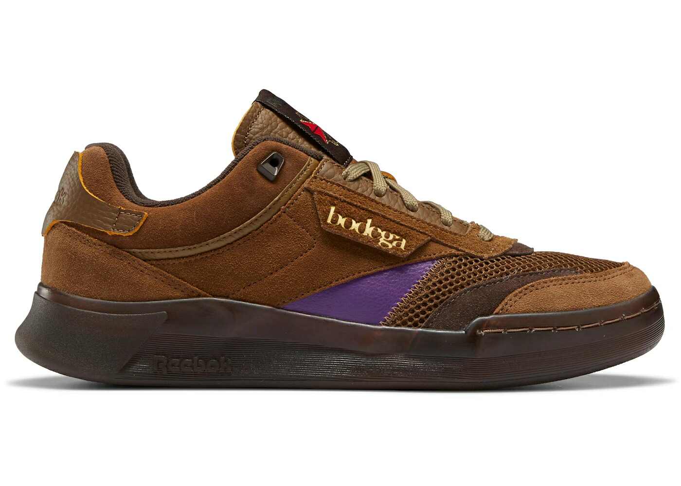 リーボック クラブ レガシー 茶色 ブラウン 紫 パープル スニーカー メンズ REEBOK CLUB C LEGACY BODEGA 15TH ANNIVERSARY / JUST BROWN EXTREME PURPLE EARTH｜スニケス