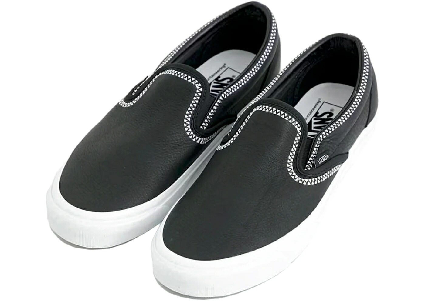 ヴァンズ バンズ クラシック スリッポン 白色 ホワイト 黒色 ブラック スニーカー メンズ VANS CLASSIC SLIP-ON 98 DX WHITE MOUNTAINEERING / BLACK WHITE