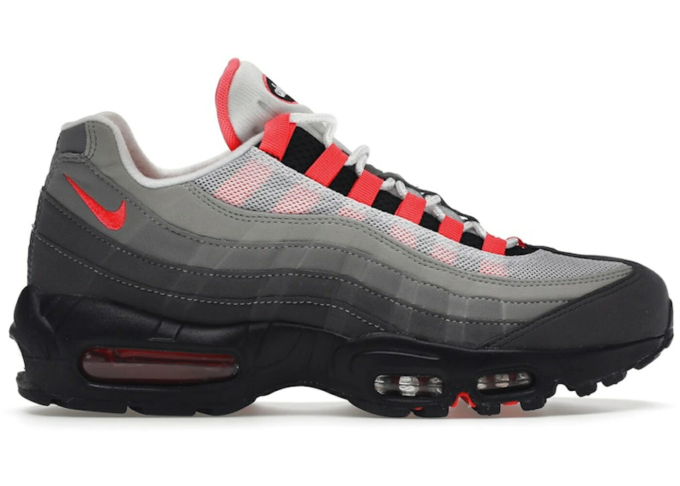 ナイキ マックス 赤 レッド 白色 ホワイト 灰色 グレー エアマックス スニーカー メンズ NIKE AIR MAX 95 OG SOLAR RED (2018) / WHITE SOLAR RED NEUTRAL GREY