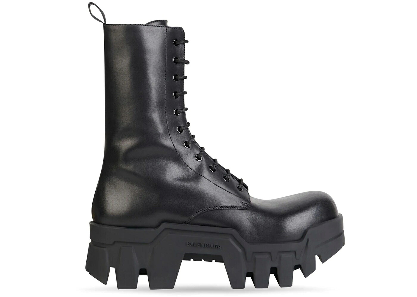 バレンシアガ ブーツ 黒色 ブラック スニーカー メンズ BALENCIAGA BULLDOZER LACEUP BOOT BLACK CALFSKIN /｜スニケス