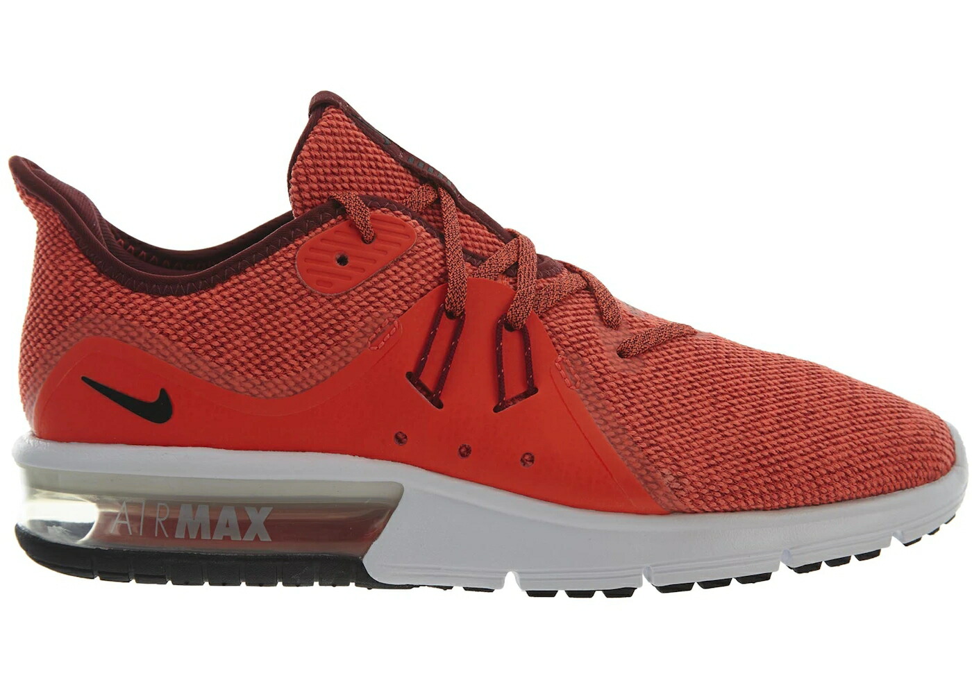 ナイキ マックス シークエント チーム 赤 レッド クリムゾン 黒色 ブラック エアマックス スニーカー メンズ NIKE AIR MAX SEQUENT 3 TEAM RED BLACK-TOTAL CRIMSON / TEAM RED BLACK TOTAL CRIMSON