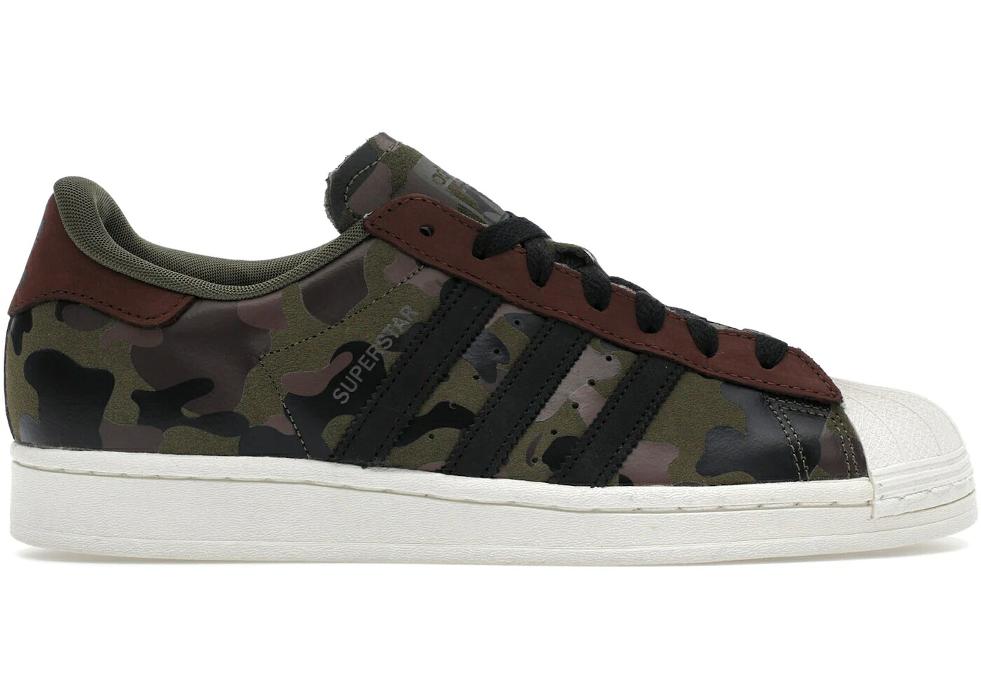 アディダス スーパースター カモ柄 オリーブ ナイト 赤 レッド スニーカー メンズ ADIDAS SUPERSTAR CAMO OLIVE STRATA / OLIVE STRATA MESA NIGHT RED｜スニケス 25,769円