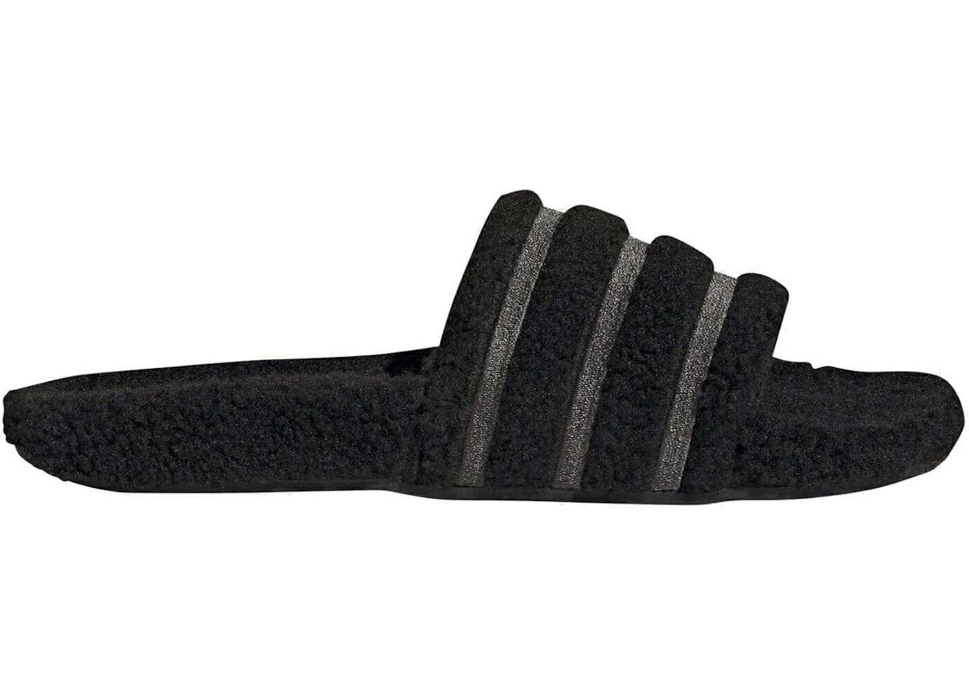 アディダス アディレッタ コア 黒色 ブラック 灰色 グレー スニーカー メンズ ADIDAS ADILETTE COZY SLIDES CORE BLACK / CORE BLACK GREY SIX CORE BLACK
