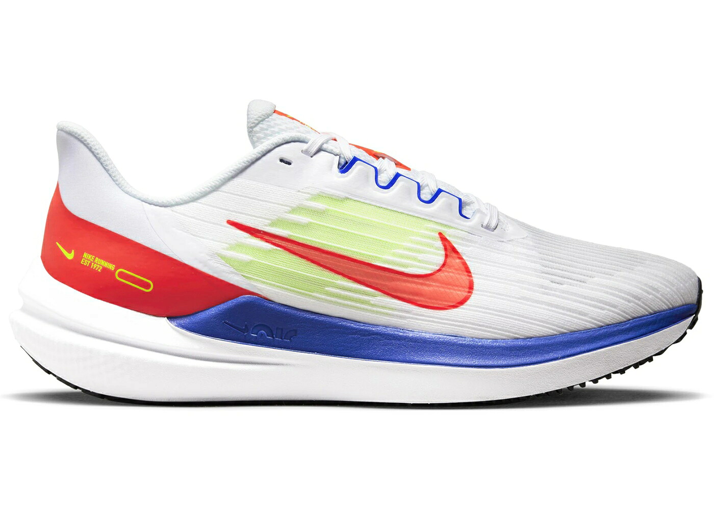 ナイキ クリムゾン 青味 青み 白いこと 白いこと スニーカー メンズ NIKE AIR WINFLO 9 BRIGHT CRIMSON RACER BLUE / WHITE BRIGHT CRIMSON RACER BLUE