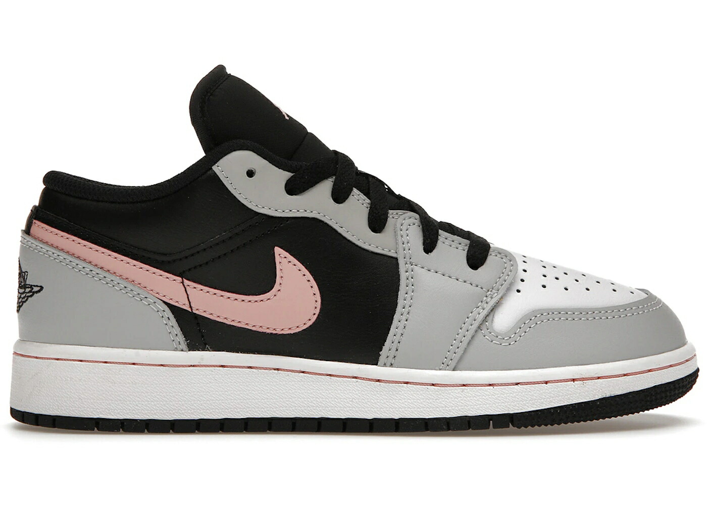 ナイキ ジョーダン 黒色 ブラック 灰色 グレー ピンク ジュニア キッズ JORDAN 1 LOW BLACK GREY PINK (GS) / BLACK GREY PINK ベビー マタニティ スニーカー