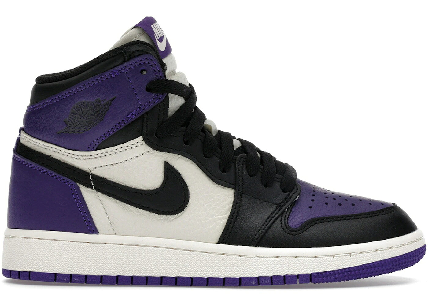 ナイキ ジョーダン 御機嫌 厚地の外套 紫 パープル 黒いこと 黒いこと お坊っちゃん キッズ JORDAN 1 RETRO HIGH COURT PURPLE (GS) / COURT PURPLE BLACK SAIL もの言う花 マタニティ スニーカー