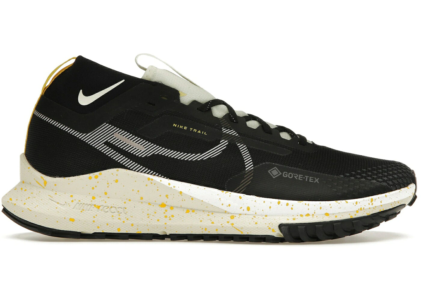 ナイキ リアクト ペガサス ゴアテックス 黒いこと 黒いこと スニーカー メンズ NIKE REACT PEGASUS TRAIL 4 GORE-TEX BLACK VIVID SULFUR / BLACK COCONUT MILK VIVID SULFUR 靴-スニーカー-メンズ靴