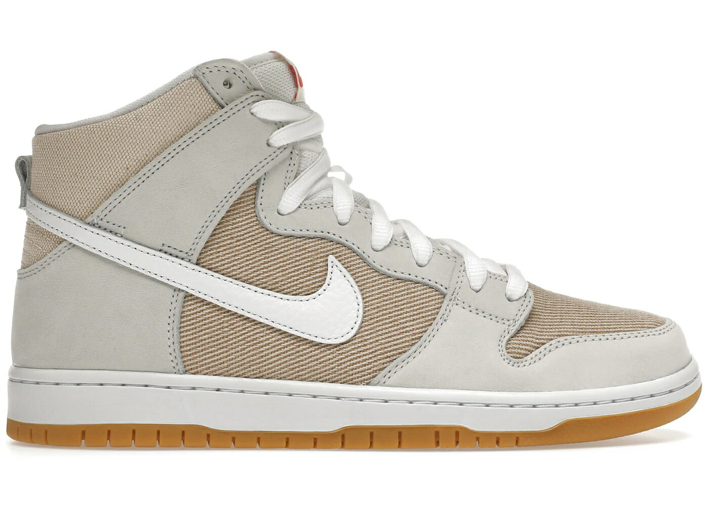 ナイキ エスビー ダンク ハイ プロ 橙 オレンジ ナチュラル 白色 ホワイト ダンクハイ スニーカー メンズ NIKE SB DUNK HIGH PRO ISO ORANGE LABEL UNBLEACHED NATURAL / NATURAL WHITE NATURAL