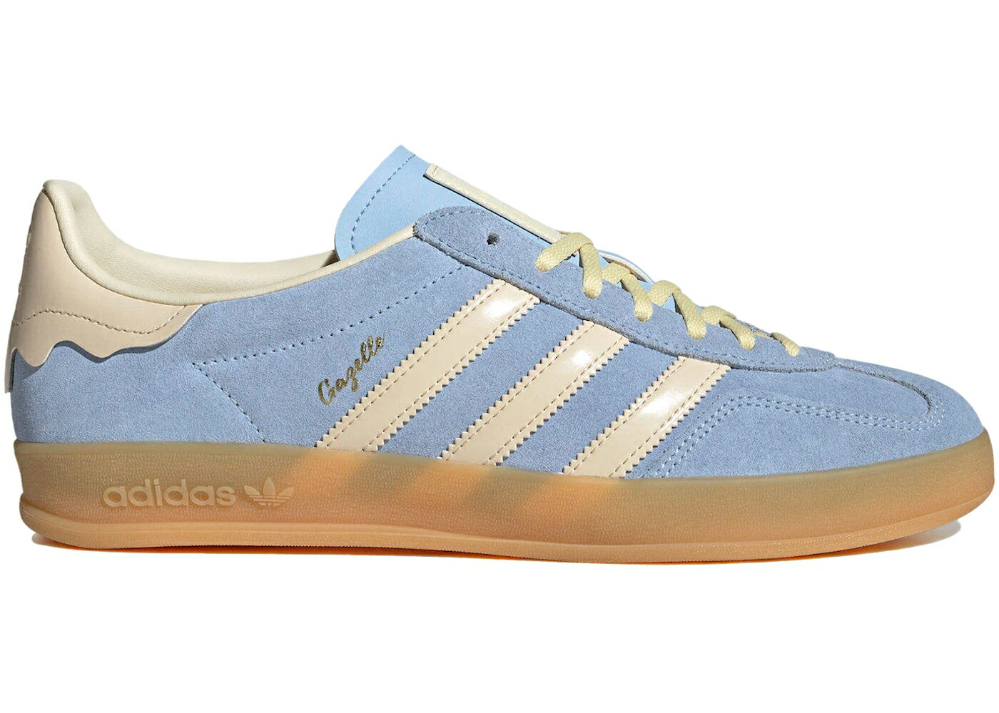 アディダス ガゼル 青色 ブルー 黄色 イエロー 白色 ホワイト スニーカー メンズ ADIDAS GAZELLE INDOOR LIGHT BLUE YELLOW GUM / LIGHT BLUE OFF WHITE