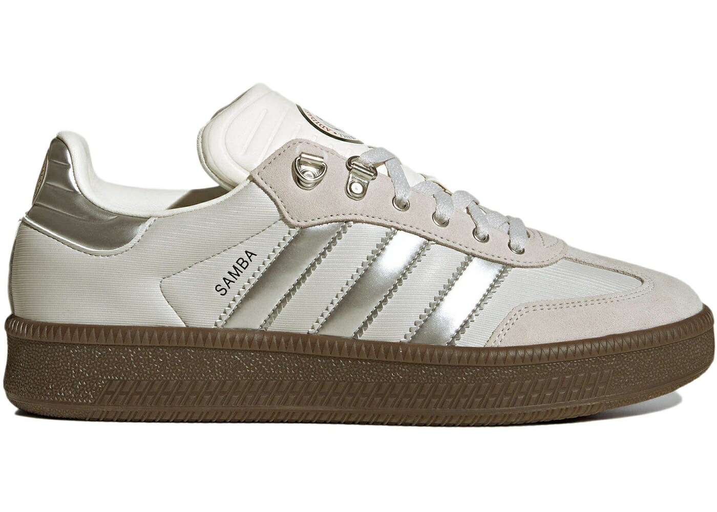 アディダス サンバ 白色 ホワイト 銀色 シルバー 灰色 グレー スニーカー メンズ ADIDAS SAMBA XLG OFF WHITE SILVER METALLIC / GREY ONE OFF WHITE SILVER