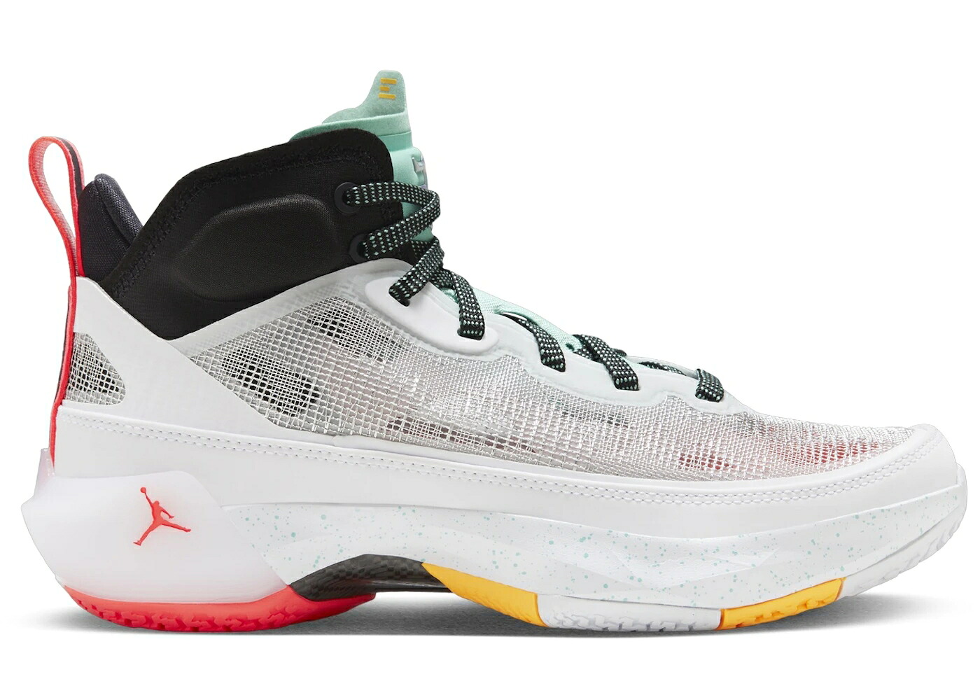 ナイキ ジョーダン 白色 ホワイト 緑 グリーン 黒色 ブラック 銀色 シルバー ジュニア キッズ JORDAN 37 GUO AILUN WHITE ISLAND GREEN BLACK METALLIC SILVER (GS) / WHITE ISLAND GREEN BLACK ベビー マタニティ|スニケス
