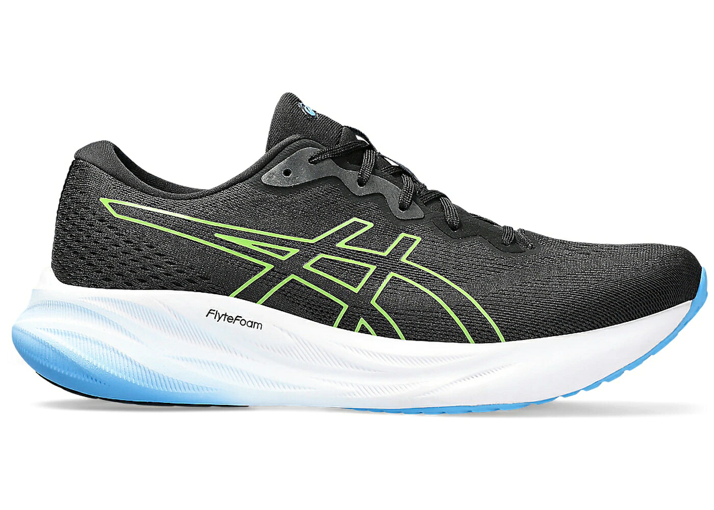 アシックス 黒色 ブラック ライム スニーカー メンズ ASICS GEL-PULSE 15 BLACK ELECTRIC LIME / BLACK ELECTRIC LIME