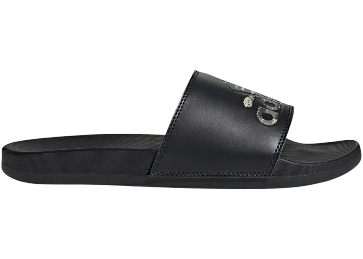 アディダス アディレッタ コア 黒色 ブラック 銀色 シルバー スニーカー メンズ ADIDAS ADILETTE COMFORT SLIDES CORE BLACK SILVER PEBBLE / CORE BLACK SILVER PEBBLE CORE｜スニケス