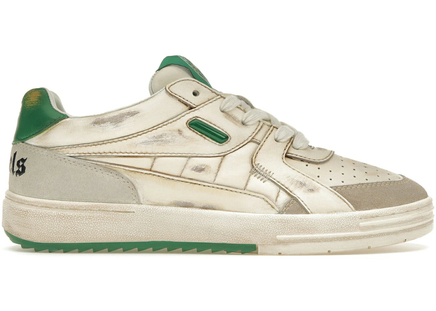 パームエンジェルス エンゼルス ビンテージ ヴィンテージ 靴 スニーカー 白色 ホワイト 緑 グリーン メンズ PALM ANGELS PALM ANGELS UNIVERSITY VINTAGE SNEAKER WHITE GREEN / WHITE GREEN