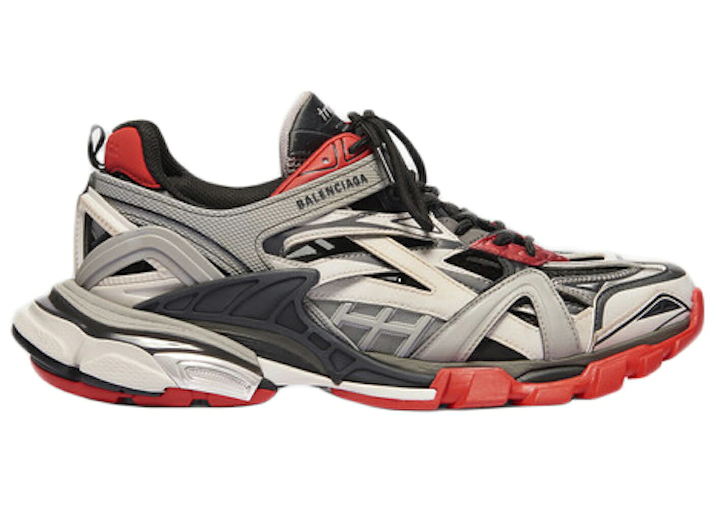 バレンシアガ 黒いこと 黒いこと 薄墨色 薄墨色 赤 赤いこと TRACK.2 スニーカー メンズ BALENCIAGA BLACK GREY RED / BLACK GREY RED