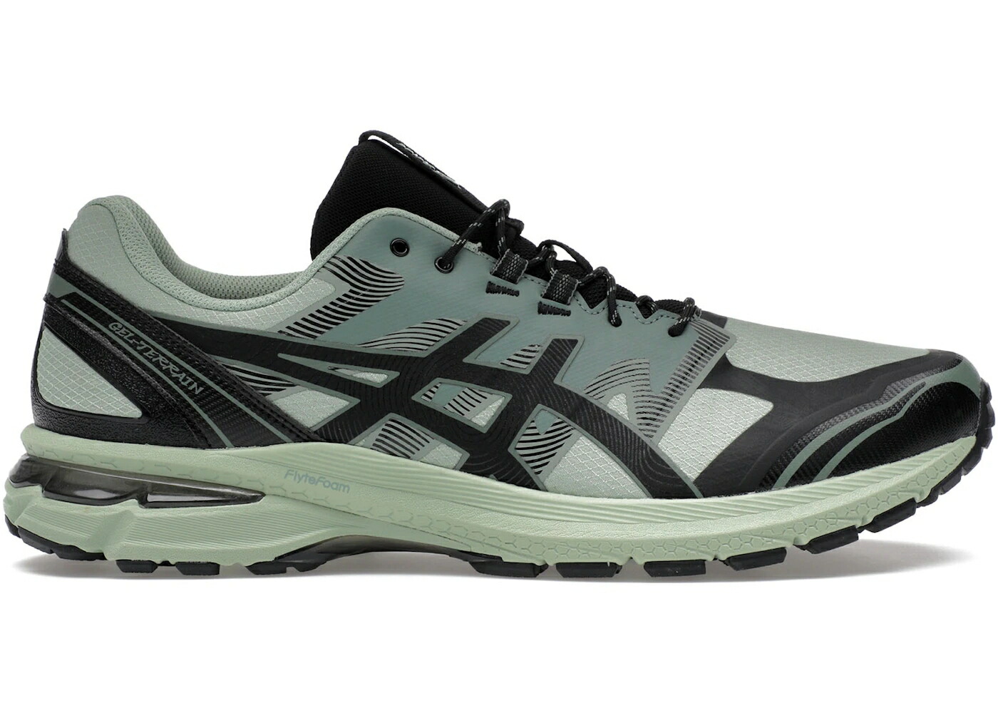 アシックス 翡翠 ジェード 黒色 ブラック スニーカー メンズ ASICS GEL-TERRAIN DARK JADE / DARK JADE BLACK