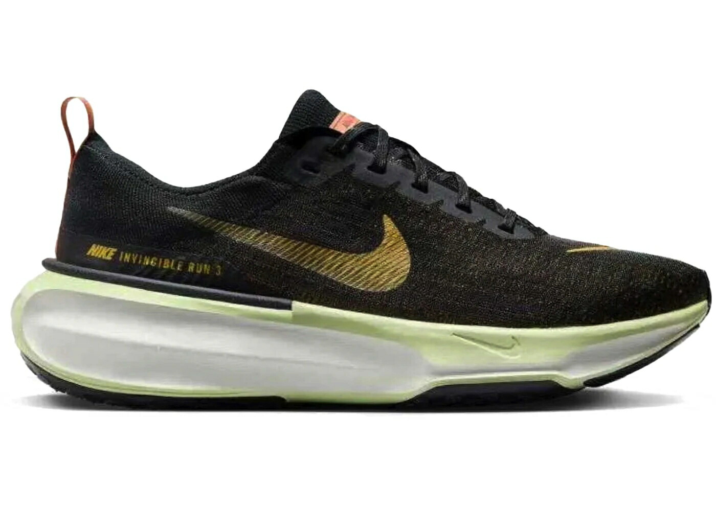 ナイキ ラン 黒色 ブラック オリーブ オーラ 茶色 ブラウン スニーカー メンズ NIKE ZOOMX INVINCIBLE RUN 3 BLACK BRONZINE / BLACK OLIVE AURA AMBER BROWN