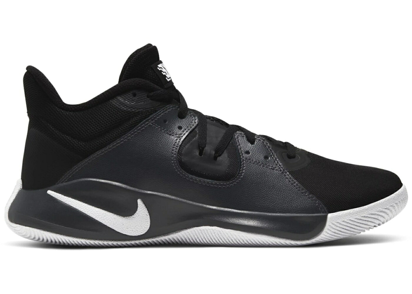 ナイキ ミッド 黒色 ブラック 灰色 グレー 白色 ホワイト FLY.BY スニーカー メンズ NIKE MID BLACK / BLACK DARK SMOKE GREY WHITE｜スニケス