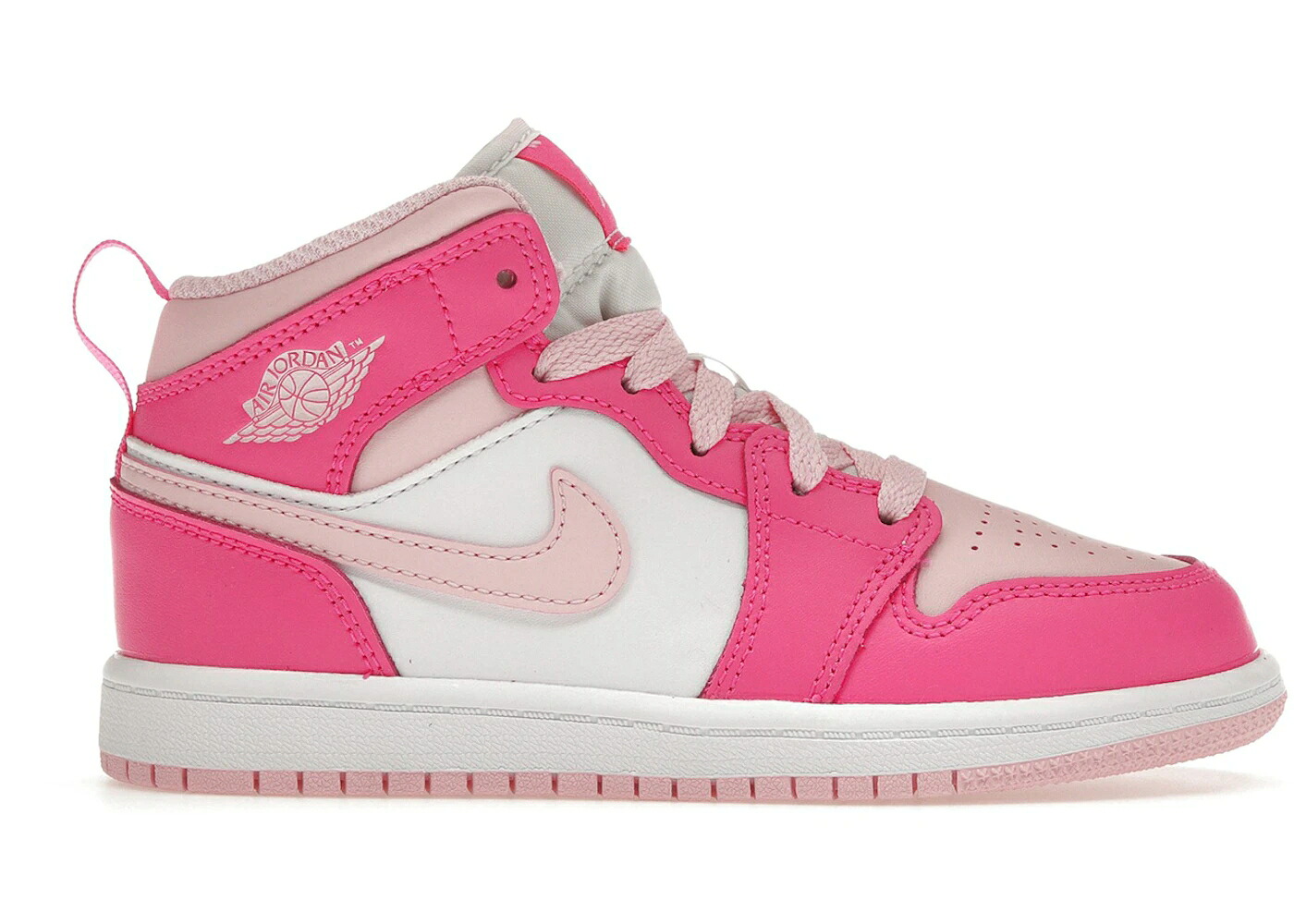 ナイキ ジョーダン ミッド 白いこと 白いこと さくら色 お坊っちゃん キッズ JORDAN 1 MID WHITE FIERCE PINK (なおなお書き) / WHITE FIERCE PINK MEDIUM SOFT もの言う花 マタニティ スニーカー