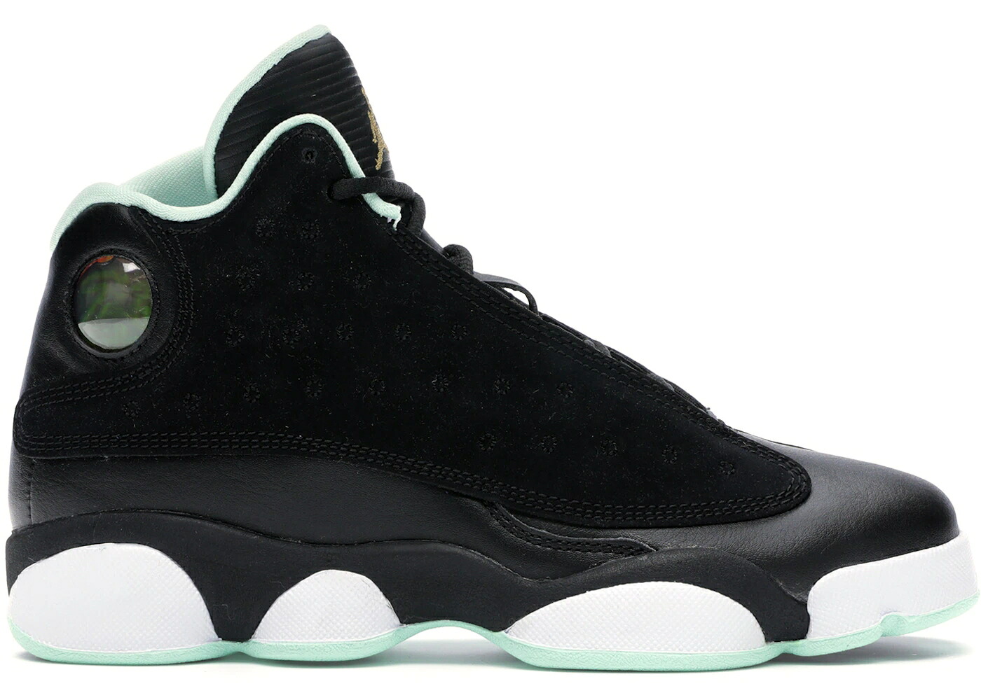 ナイキ ジョーダン サー青少年 黒いこと 黒いこと ゴールド お坊っちゃん キッズ JORDAN 13 RETRO BLACK MINT FOAM (GS) / BLACK METALLIC GOLD MINT FOAM もの言う花 マタニティ スニーカー