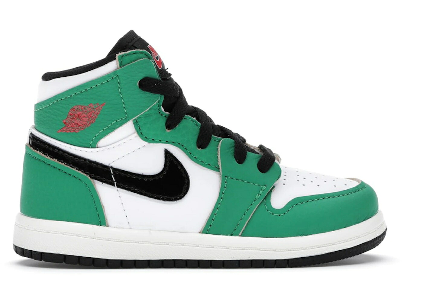 ナイキ ジョーダン ハイ 緑 グリーン 白色 ホワイト 黒色 ブラック ジュニア キッズ JORDAN 1 RETRO HIGH LUCKY GREEN (TD) / LUCKY GREEN WHITE BLACK SAIL