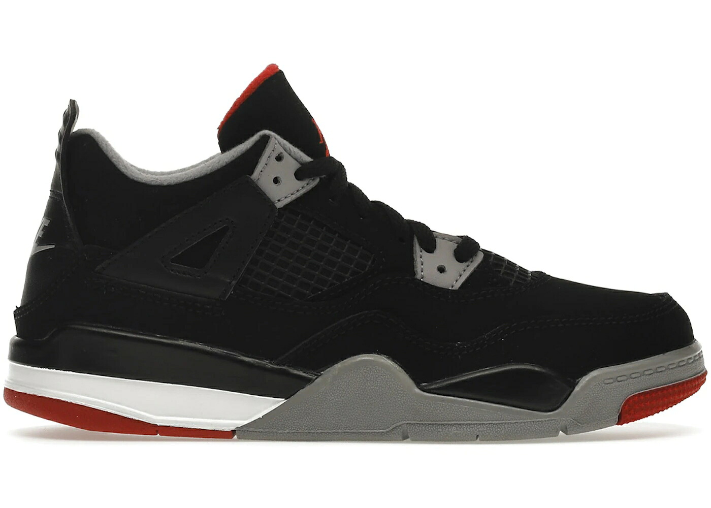 ナイキ ジョーダン 黒色 ブラック ファイア 赤 レッド 灰色 シメント グレー ジュニア キッズ JORDAN 4 RETRO BRED (2019) (PS) / BLACK FIRE RED CEMENT GREY ベビー マタニティ スニーカー