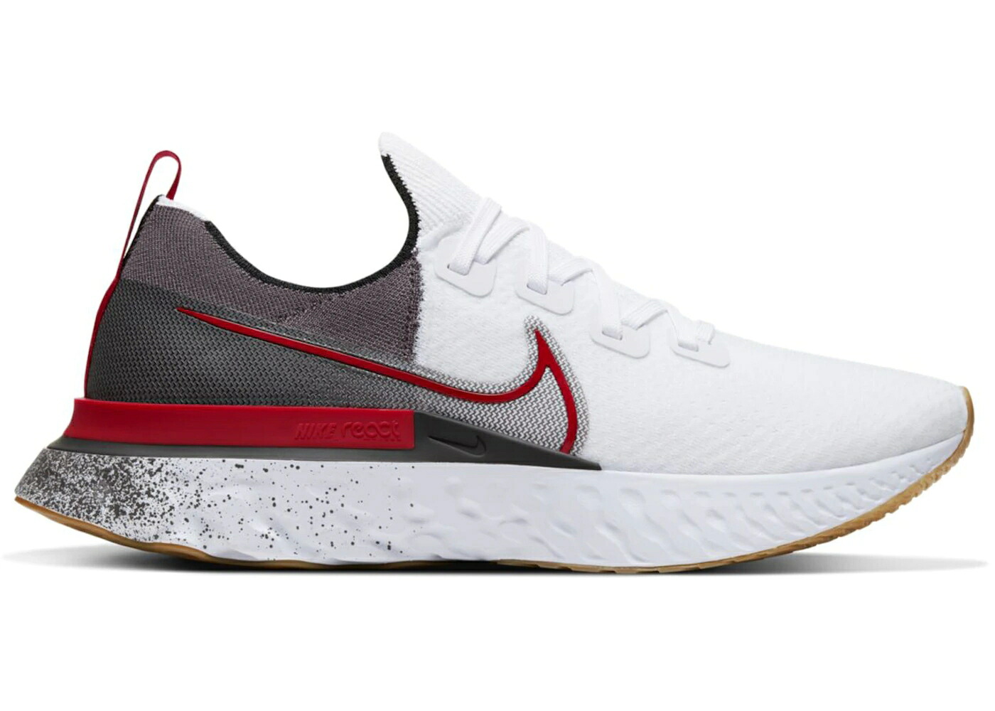 ナイキ リアクト ラン フライニット 白色 ホワイト 茶色 ブラウン 黒色 ブラック スニーカー メンズ NIKE REACT INFINITY RUN FLYKNIT WHITE LIGHT BROWN / WHITE BLACK GUM LIGHT BROWN