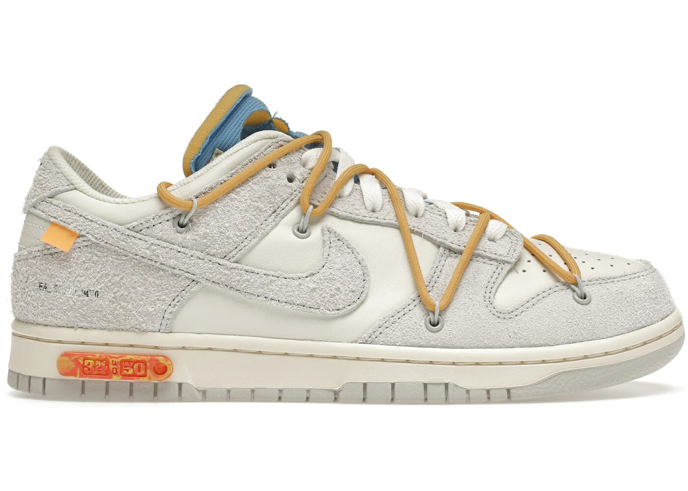 ナイキ ダンク オフホワイト 灰色 グレー ダンクロー スニーカー メンズ NIKE DUNK LOW OFF-WHITE LOT 34 / SAIL NEUTRAL GREY LIGHT GINGER