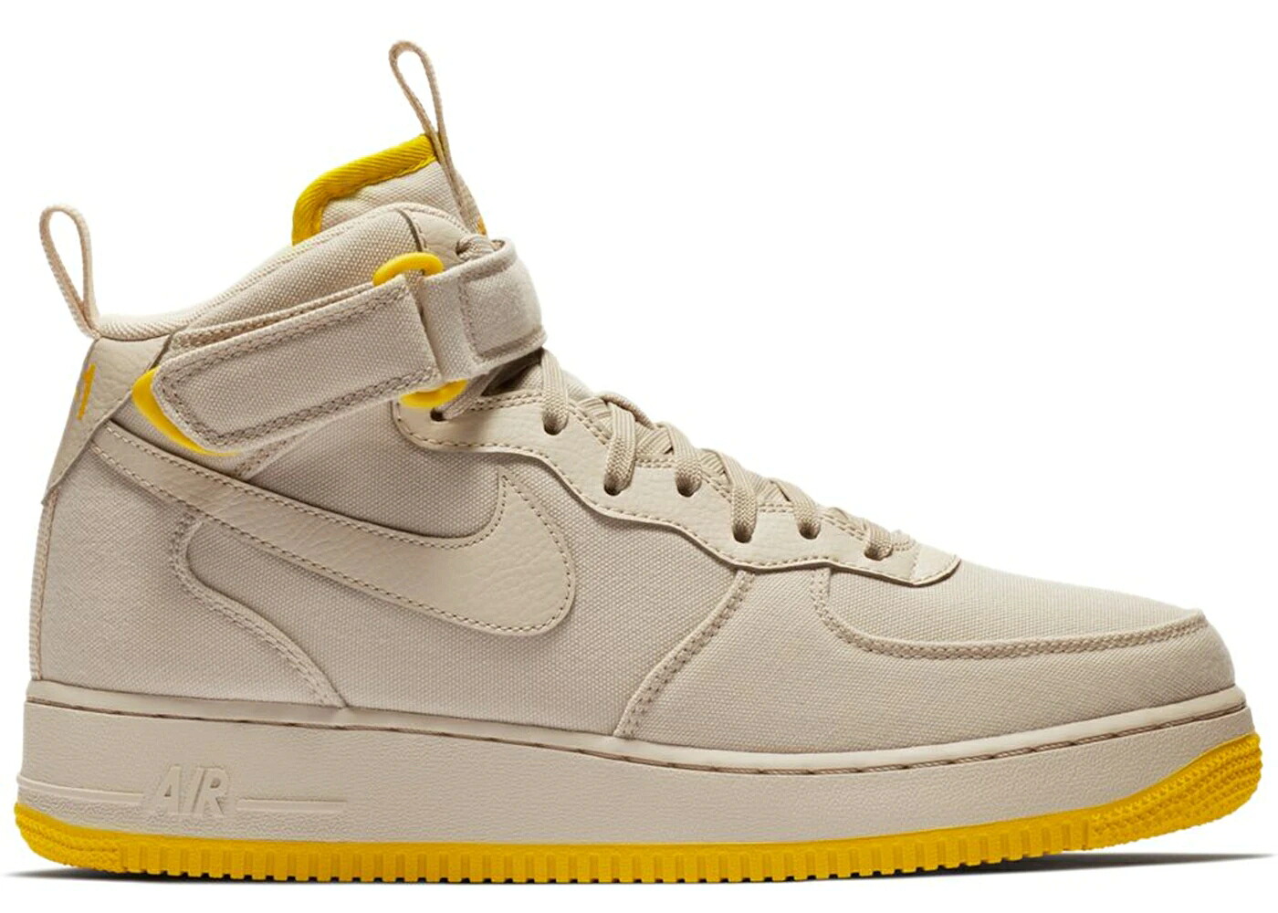 ナイキ ミッド 砂色 沙子 空軍 スニーカー メンズ NIKE AIR FORCE 1 MID CANVAS DESERT SAND VIVID SULFUR / DESERT SAND DESERT SAND VIVID