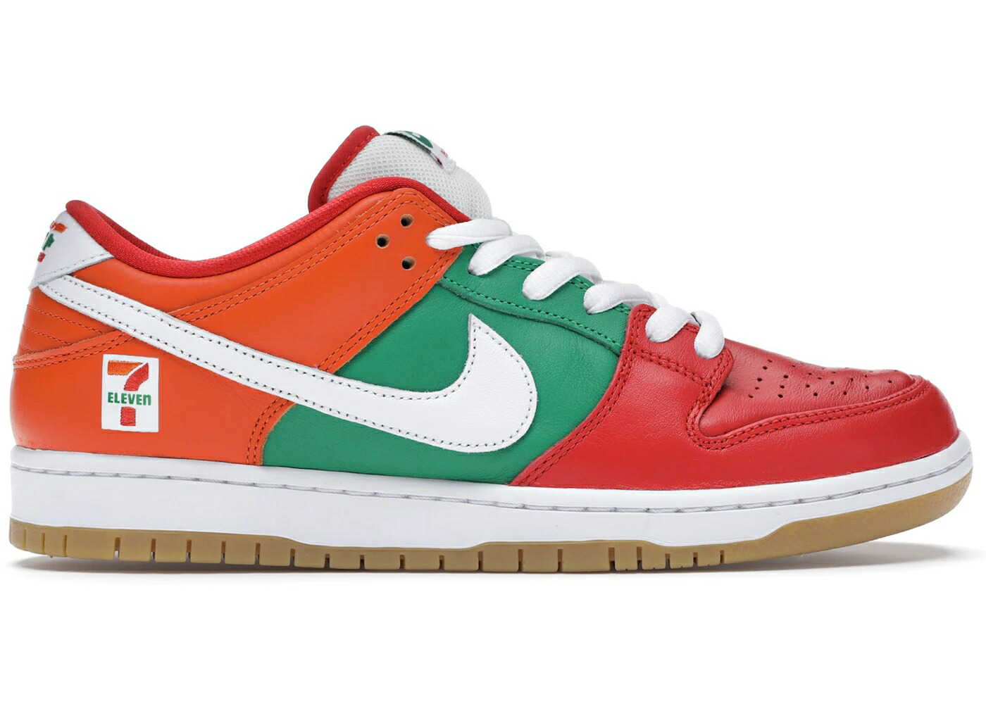 ナイキ エスビー ダンク 赤 赤いこと 白いこと 白いこと 橙 オレンジ色 ダンクロー スニーカー メンズ NIKE SB DUNK LOW 7-ELEVEN / CHILE RED WHITE SAFETY ORANGE