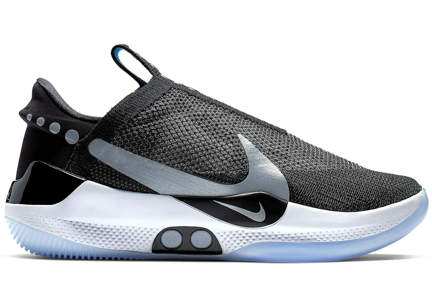 ナイキ アダプト 黒色 ブラック ピュア プラチナム 白色 ホワイト スニーカー メンズ NIKE ADAPT BB BLACK PURE PLATINUM (UK CHARGER) / BLACK WHITE PURE PLATINUM