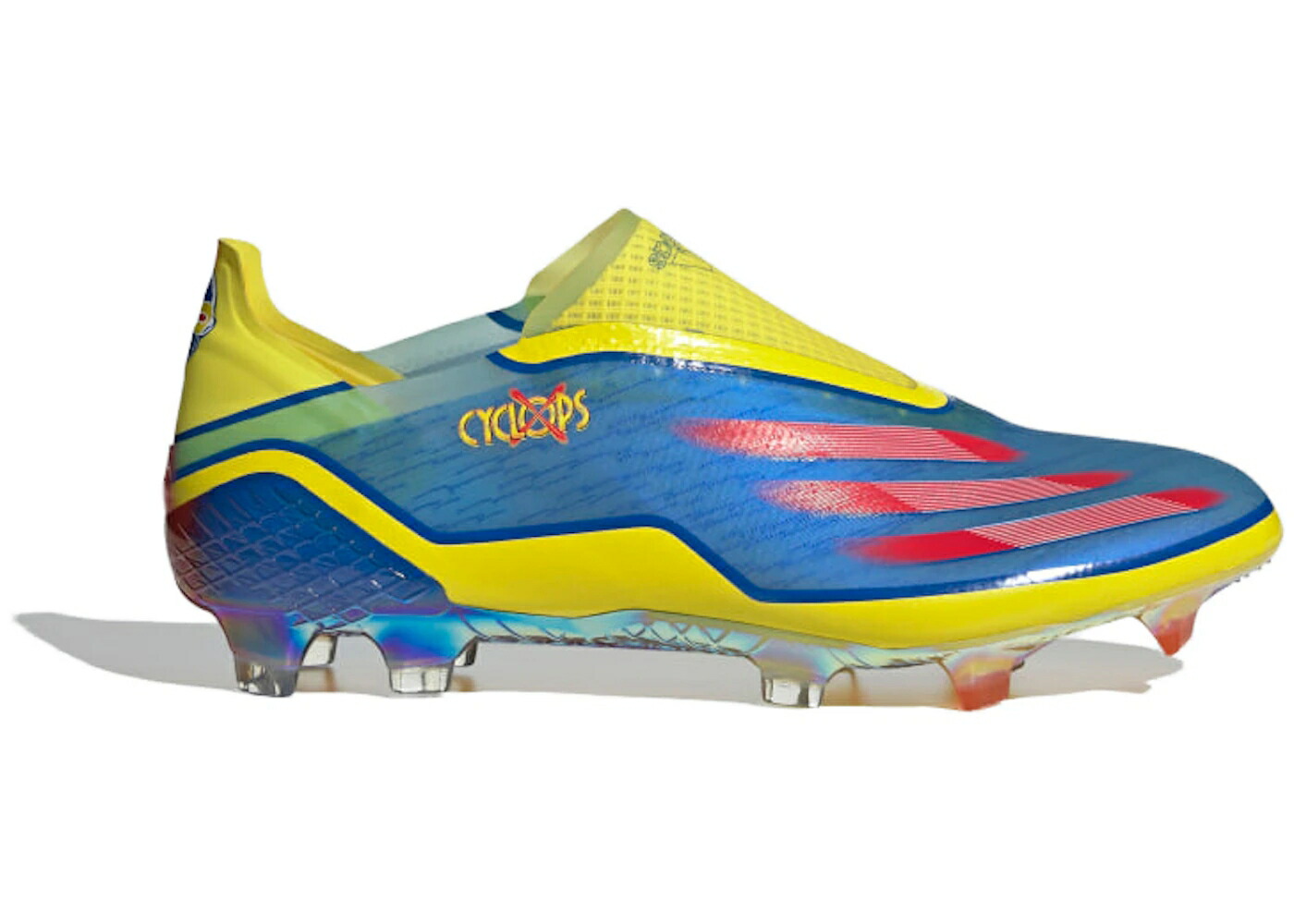 アディダス 青色 ブルー 赤 レッド 黄色 イエロー スニーカー メンズ ADIDAS X GHOSTED LACELESS FG MARVEL CYCLOPS / BLUE VIVID RED BRIGHT YELLOW