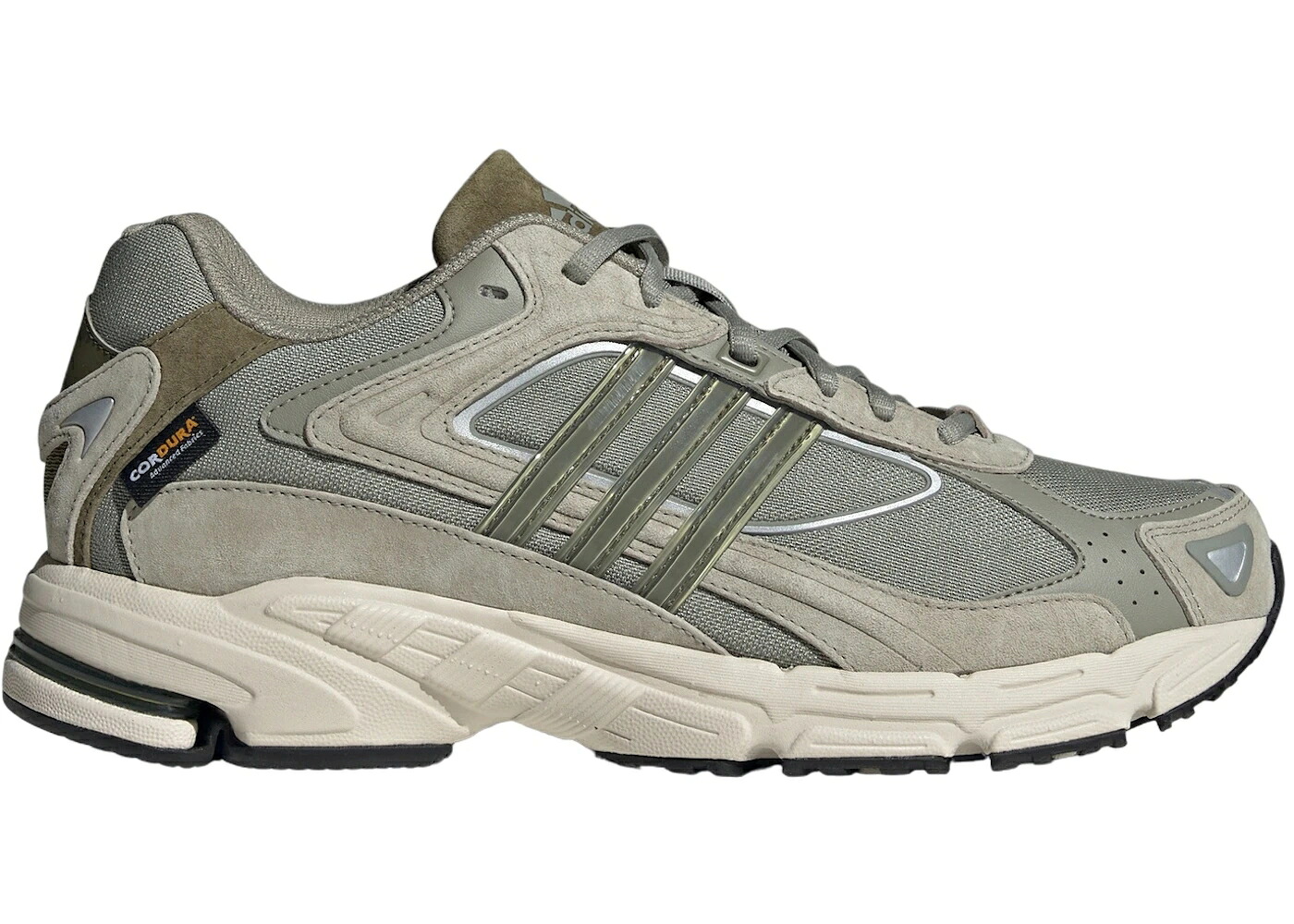 アディダス 受け答え しろがね色 しろがね色 オリーブ スニーカー メンズ ADIDAS RESPONSE CL SILVER PEBBLE FOCUS OLIVE ALUMINIUM / SILVER PEBBLE FOCUS OLIVE