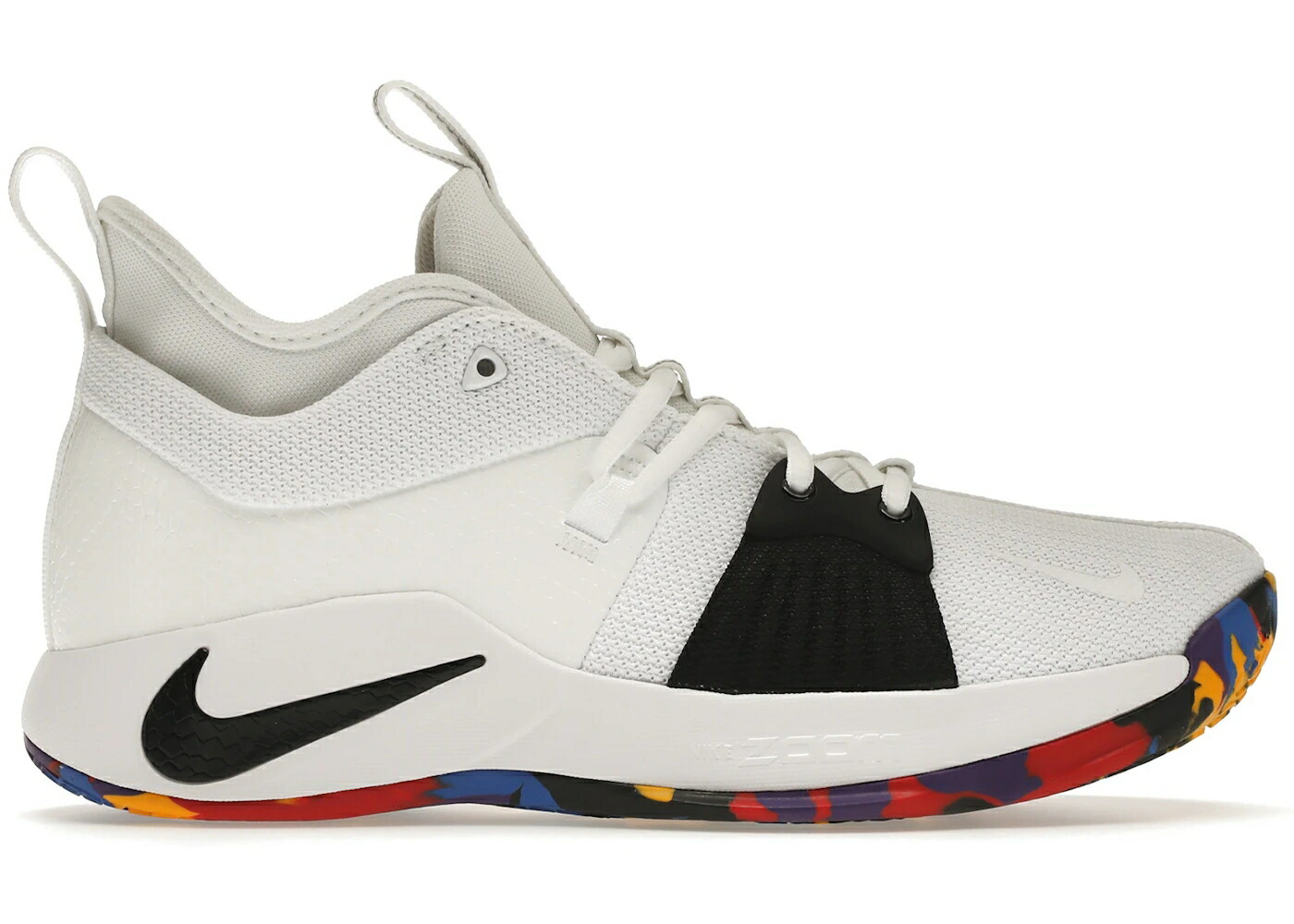 ナイキ 白色 ホワイト 黒色 ブラック スニーカー メンズ NIKE PG 2 NCAA / WHITE BLACK MULTI COLOR