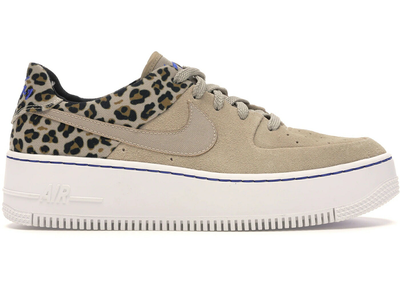 ナイキ 青色 ブルー 黒色 ブラック エアフォース WOMEN スニーカー レディース NIKE AIR FORCE 1 SAGE LOW ANIMAL PACK (WOMEN) / DESERT ORE RACER BLUE BLACK